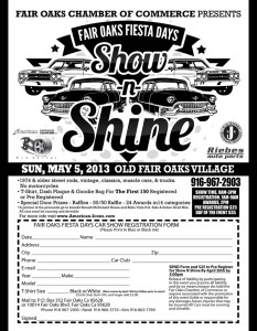 Fair OFair Oaks Fiesta Days Show n Shine