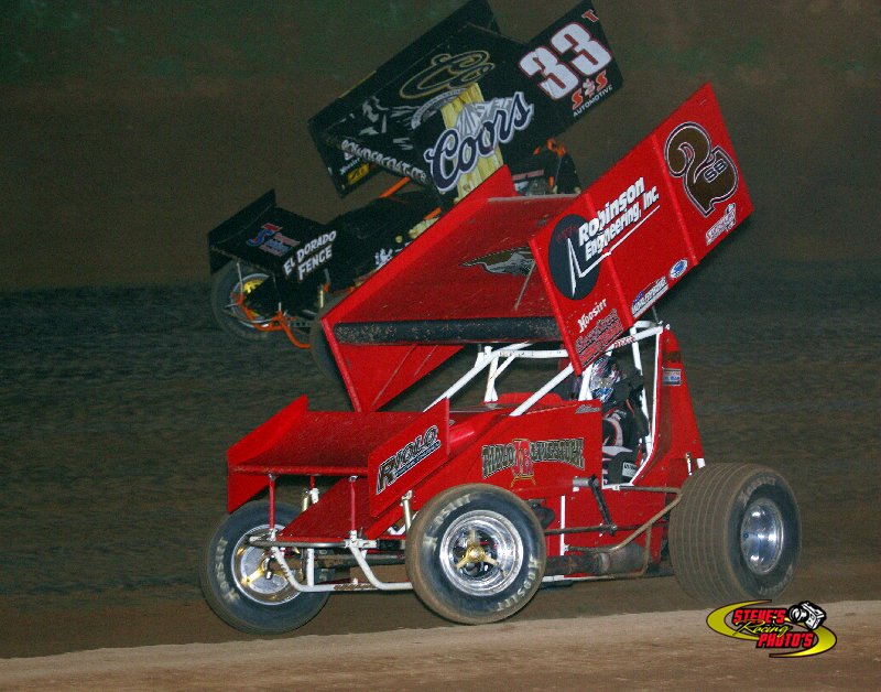 Sean Becker "The Shark" from Oroville on the track. Photo by Steve LaMothe.