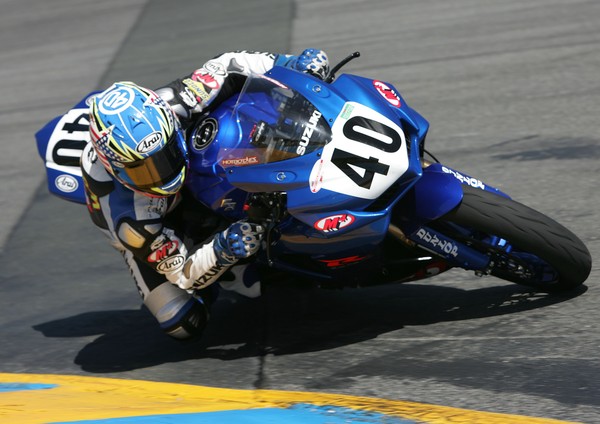 Jason DiSalvo from New York, current points leader in Daytona SportBikes.