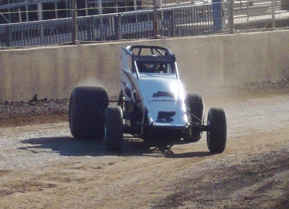 Shauna Hogg on the track at Calistoga Speedway.