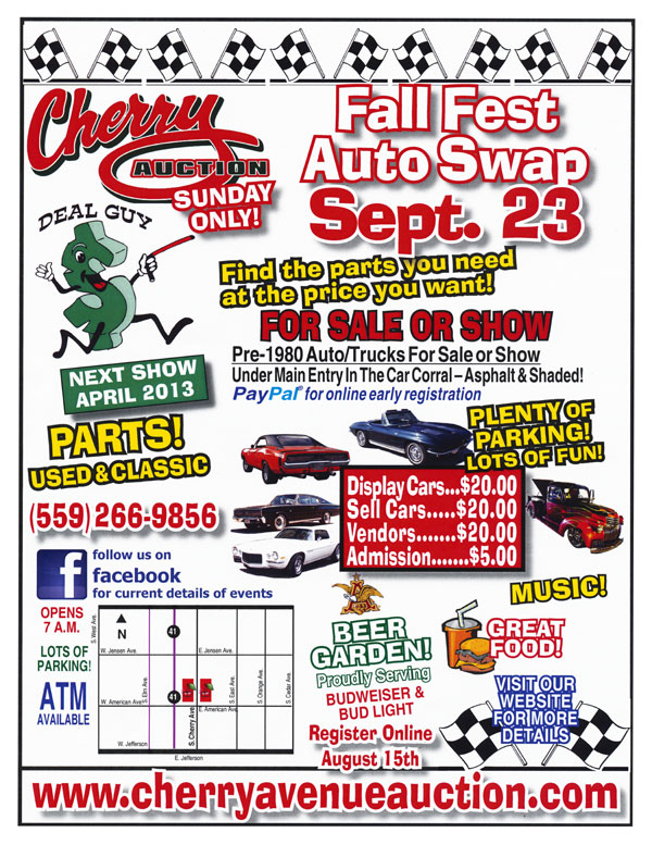 Northern California Car Shows & Swap Meets September 2123, 2012