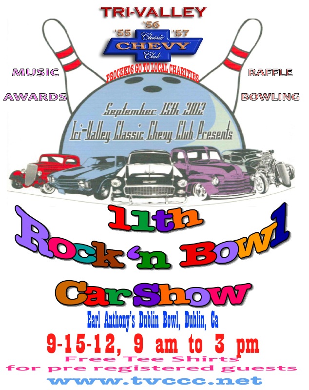 Rock 'n Bowl Car Show in Dublin, CA.