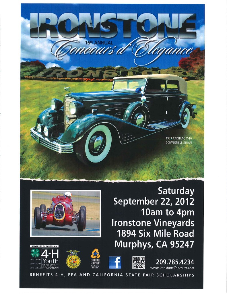 Ironstone Concours d'Elegance 2012 in Murphys, CA.