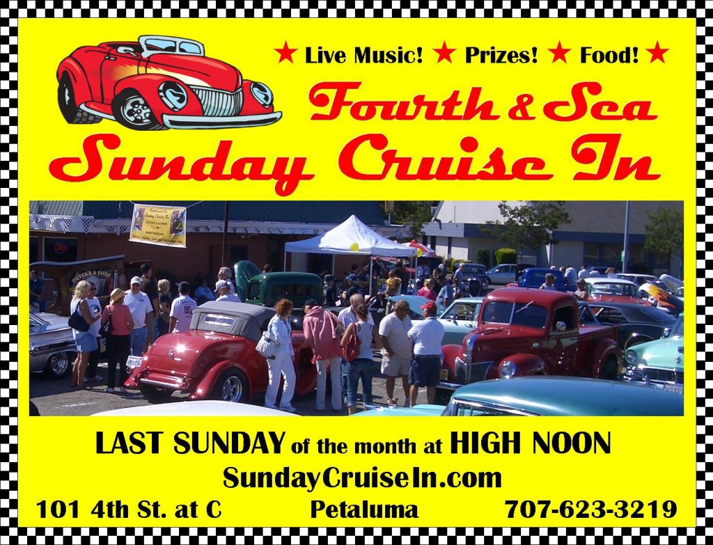 Sunday Cruise In at Fourth & Sea Fish and Chips in Petaluma, CA.