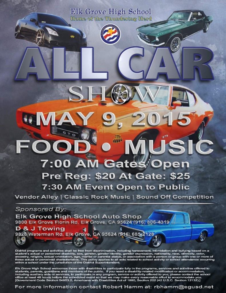 Elk Grove High School All Car Show