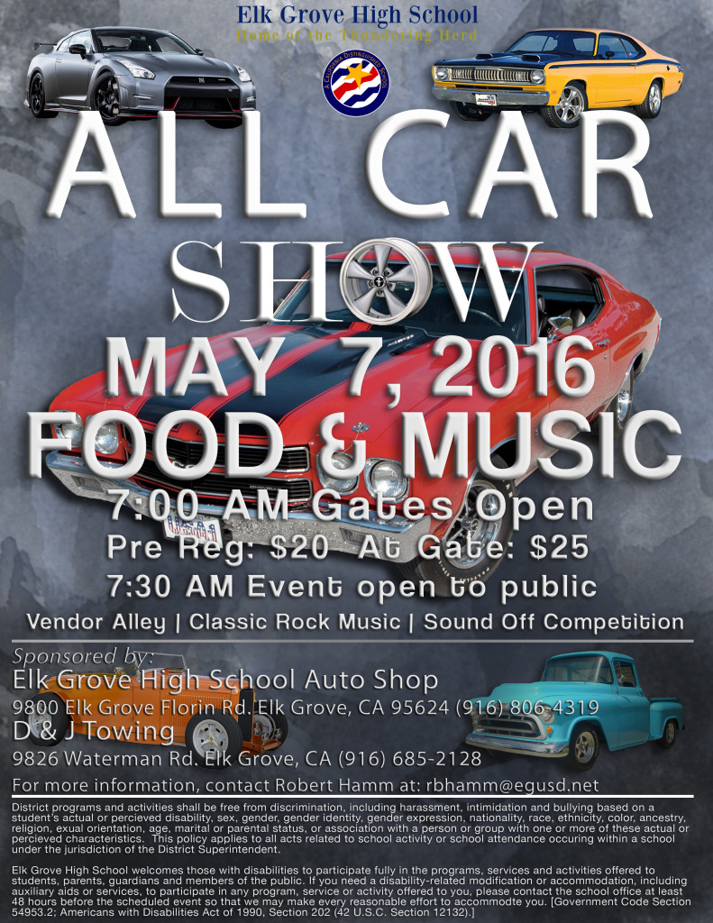 Elk Grove High School All Car Show 2016