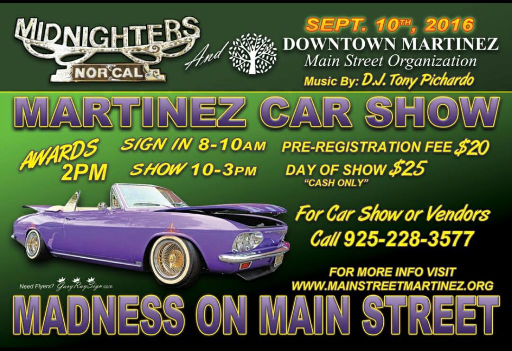 Martinez Madness on Main Street Car Show