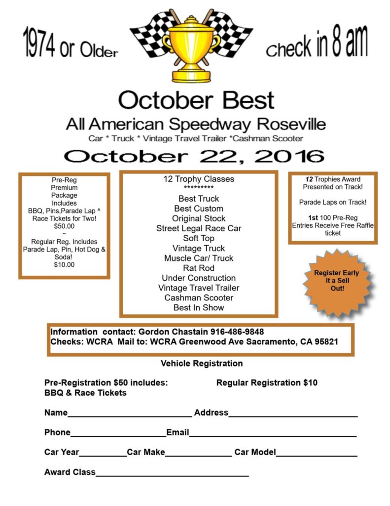 WCRA October Best Car Show