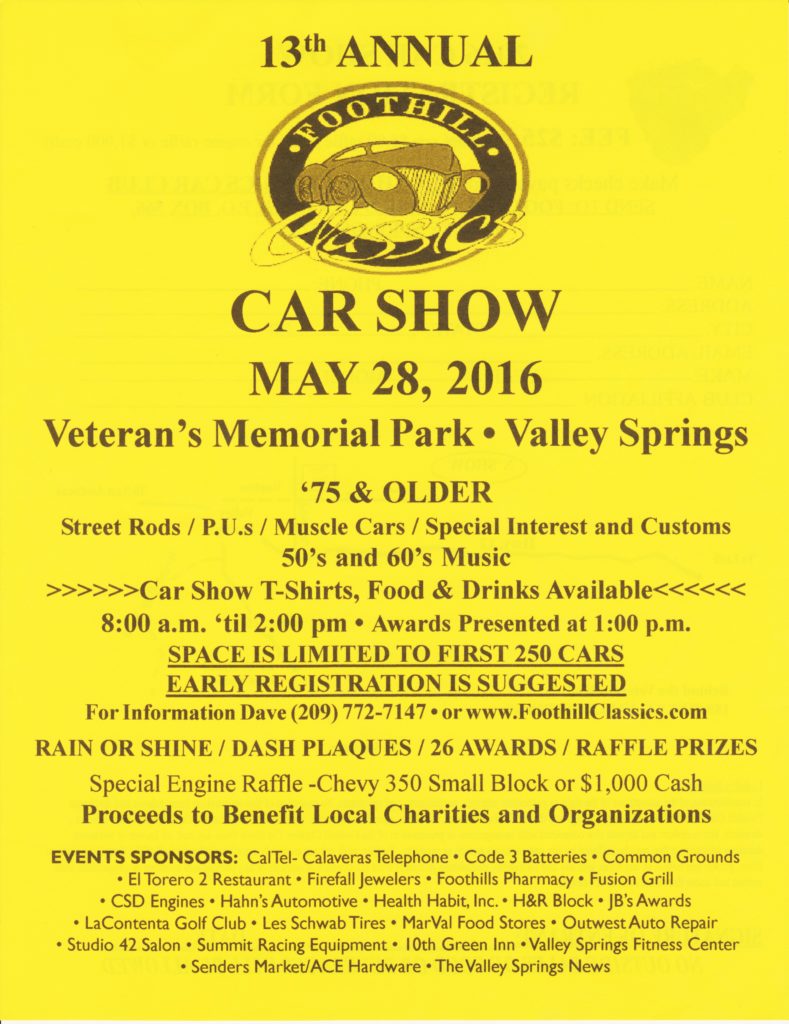 The 13th Annual Foothill Classics Car Show