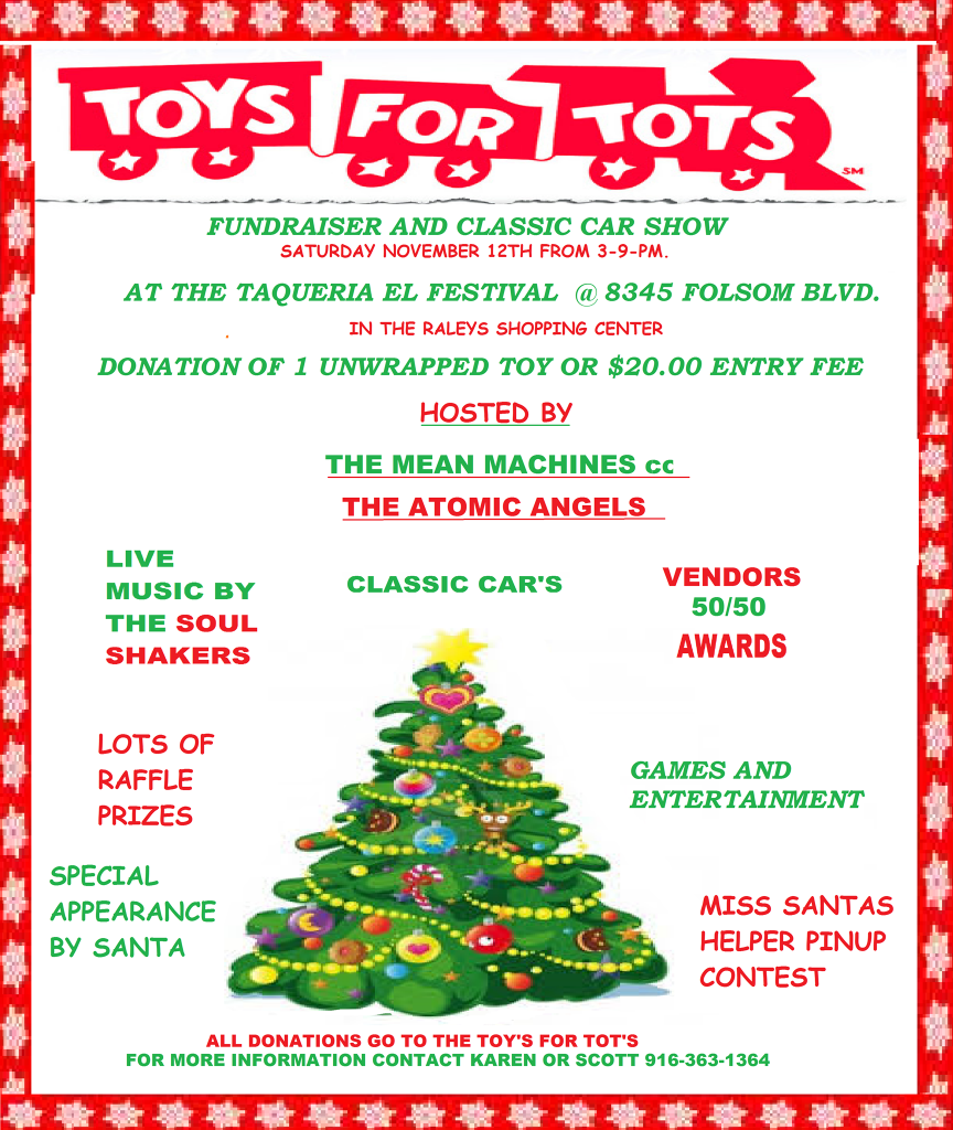 Toys For Tots Fundraiser and Classic Car Show