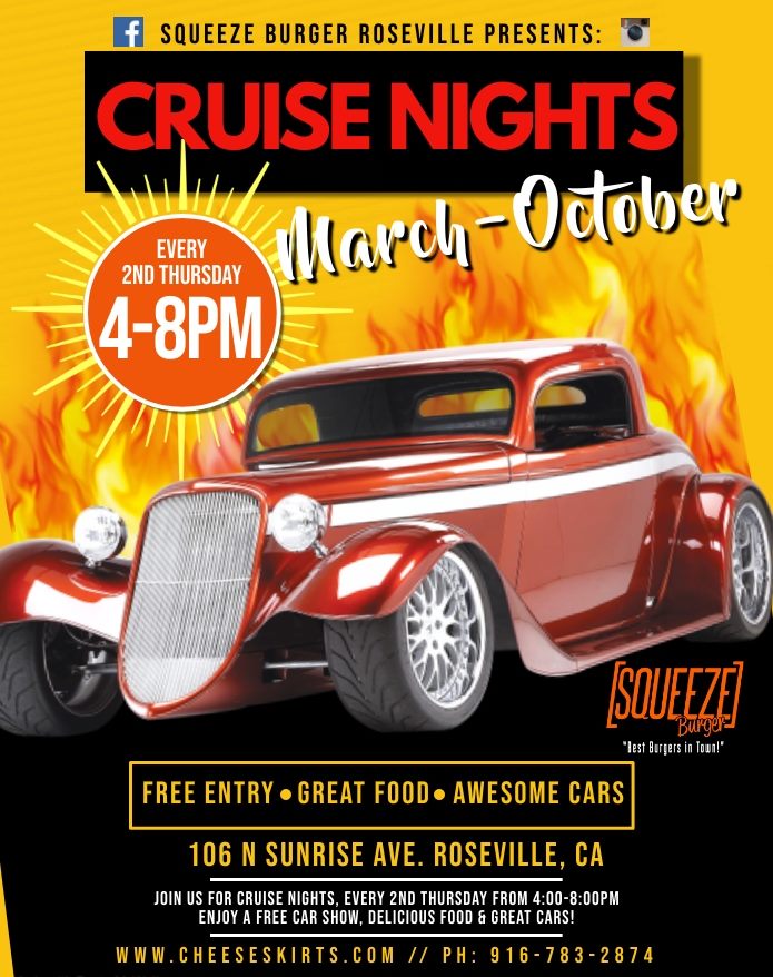 Cruise Night at Squeeze Burgers