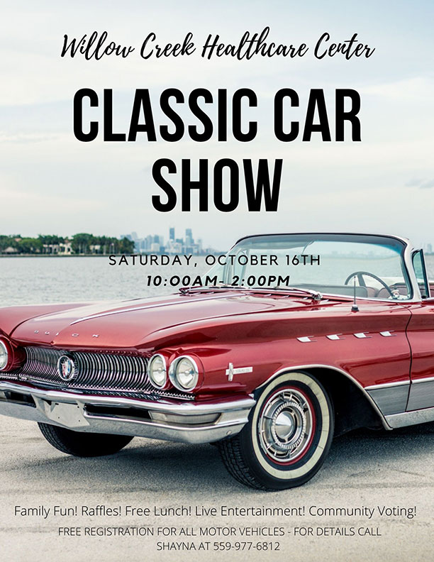 Willow Creek Healthcare Classic Car Show