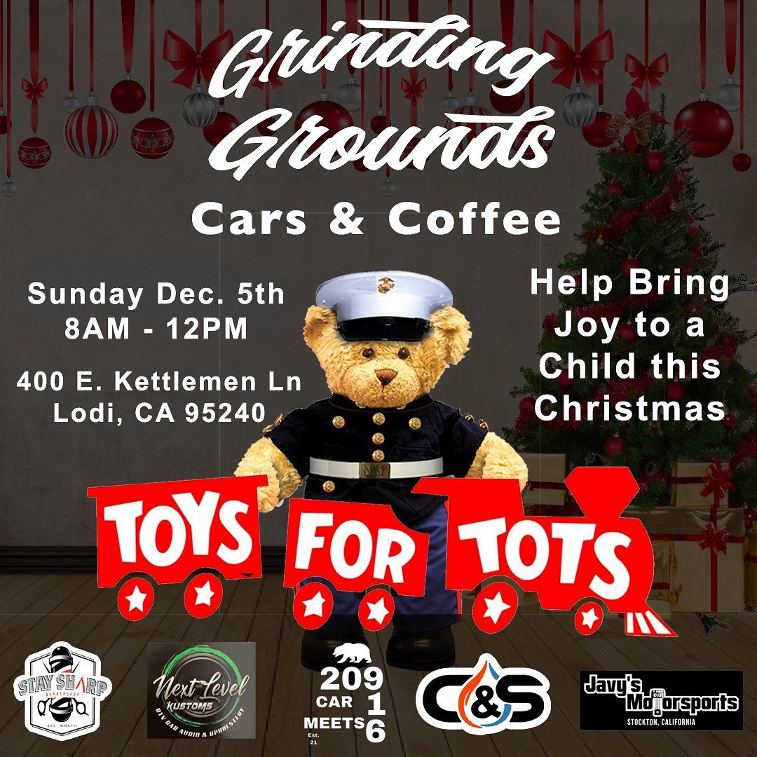 Grinding Grounds Cars & Coffee Toys For Tots
