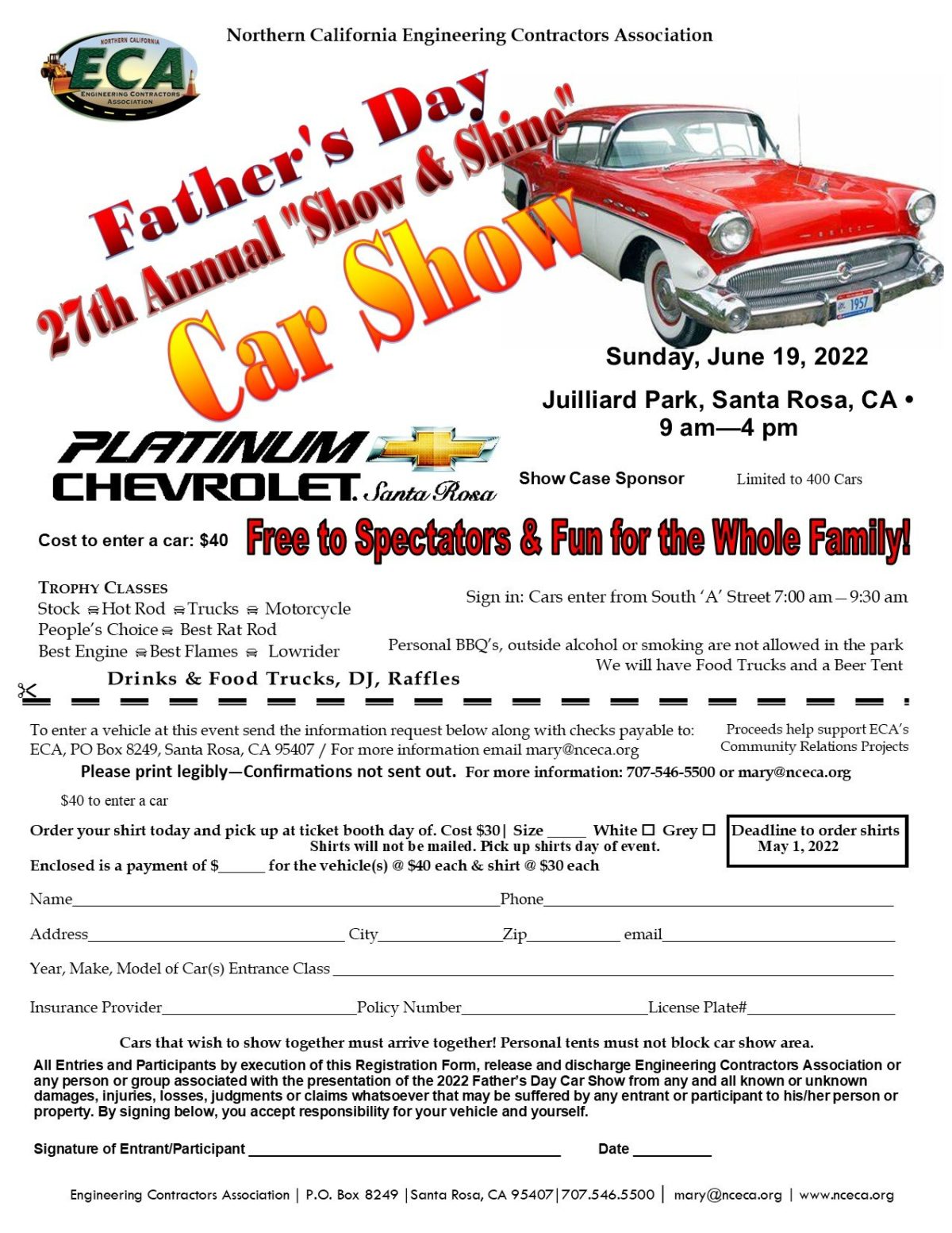 Father’s Day 27th Annual “Show and Shine” Car Show