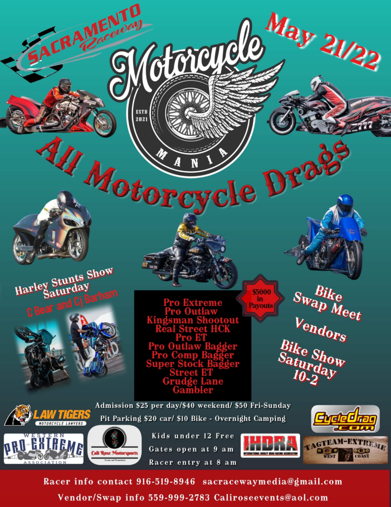 Motorcycle Mania Bike Show Drag Races & Swap Meet