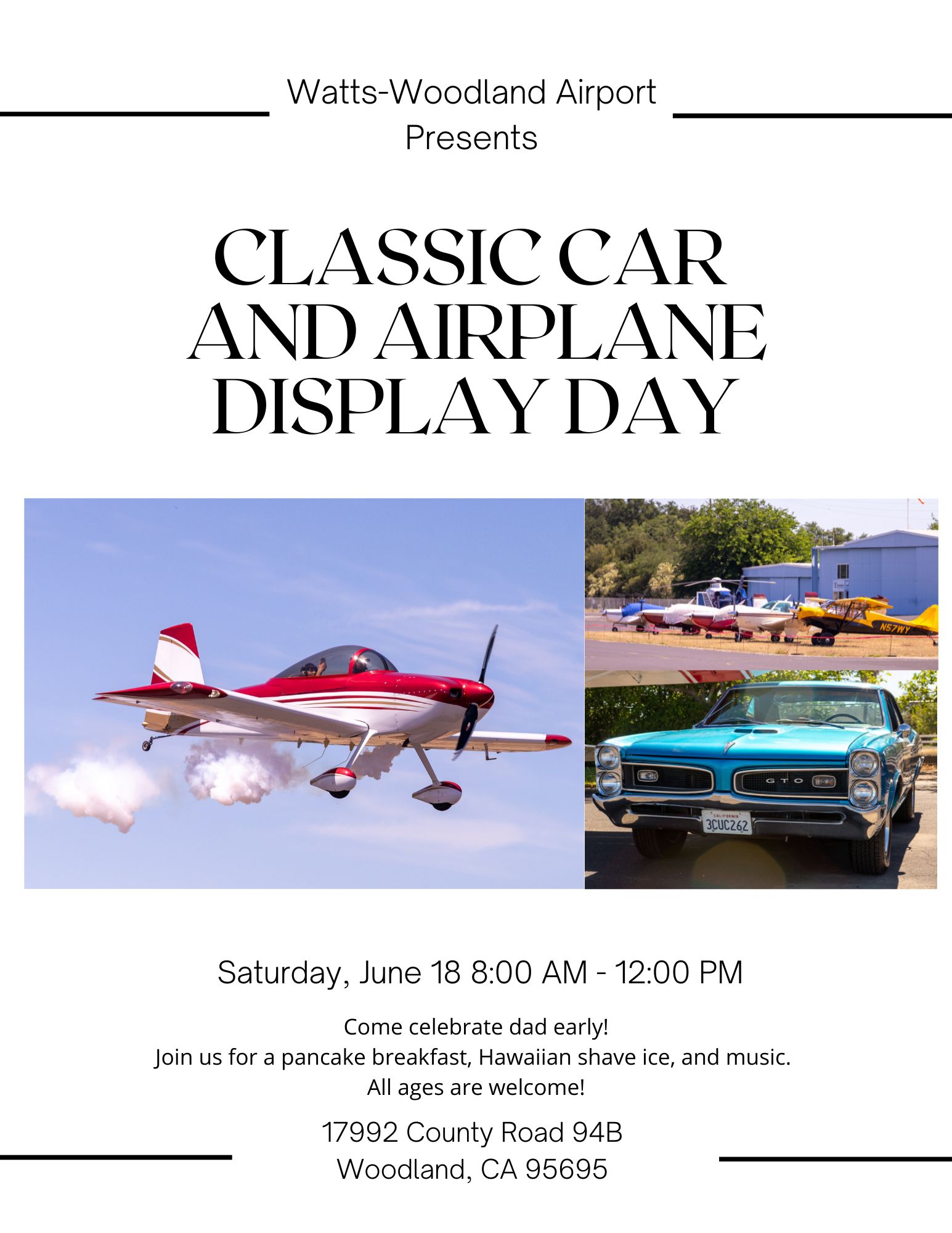 Classic Car and Airplane Display Day
