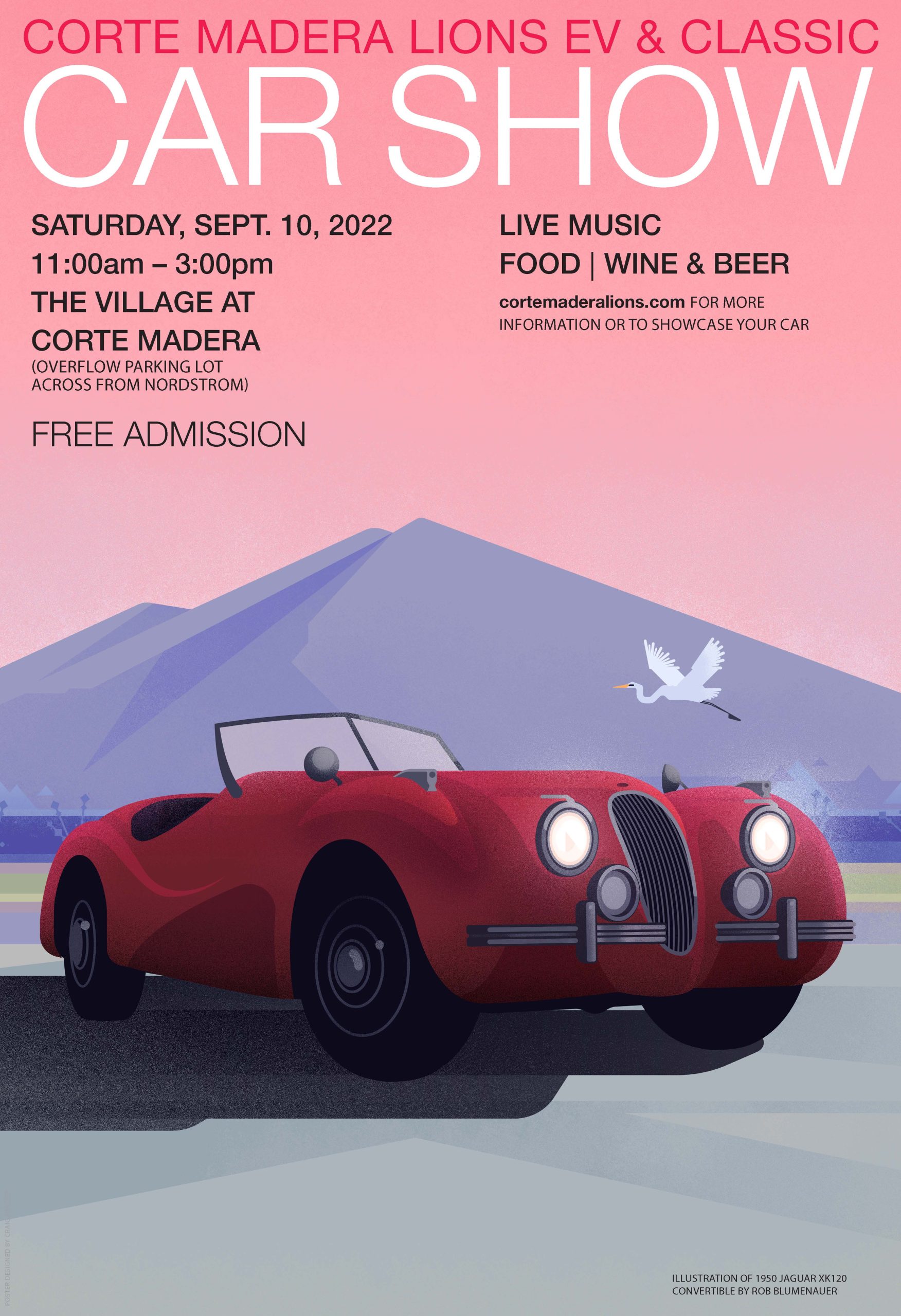 Corte Madera Car Show Poster 2022