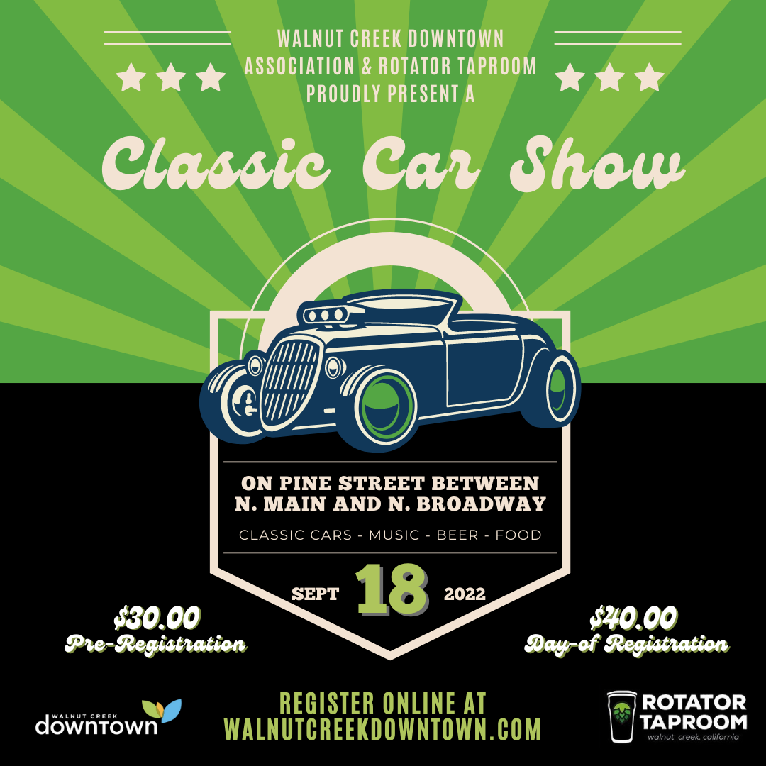 Walnut Creek Downtown and Rotator Taproom Classic Car Show