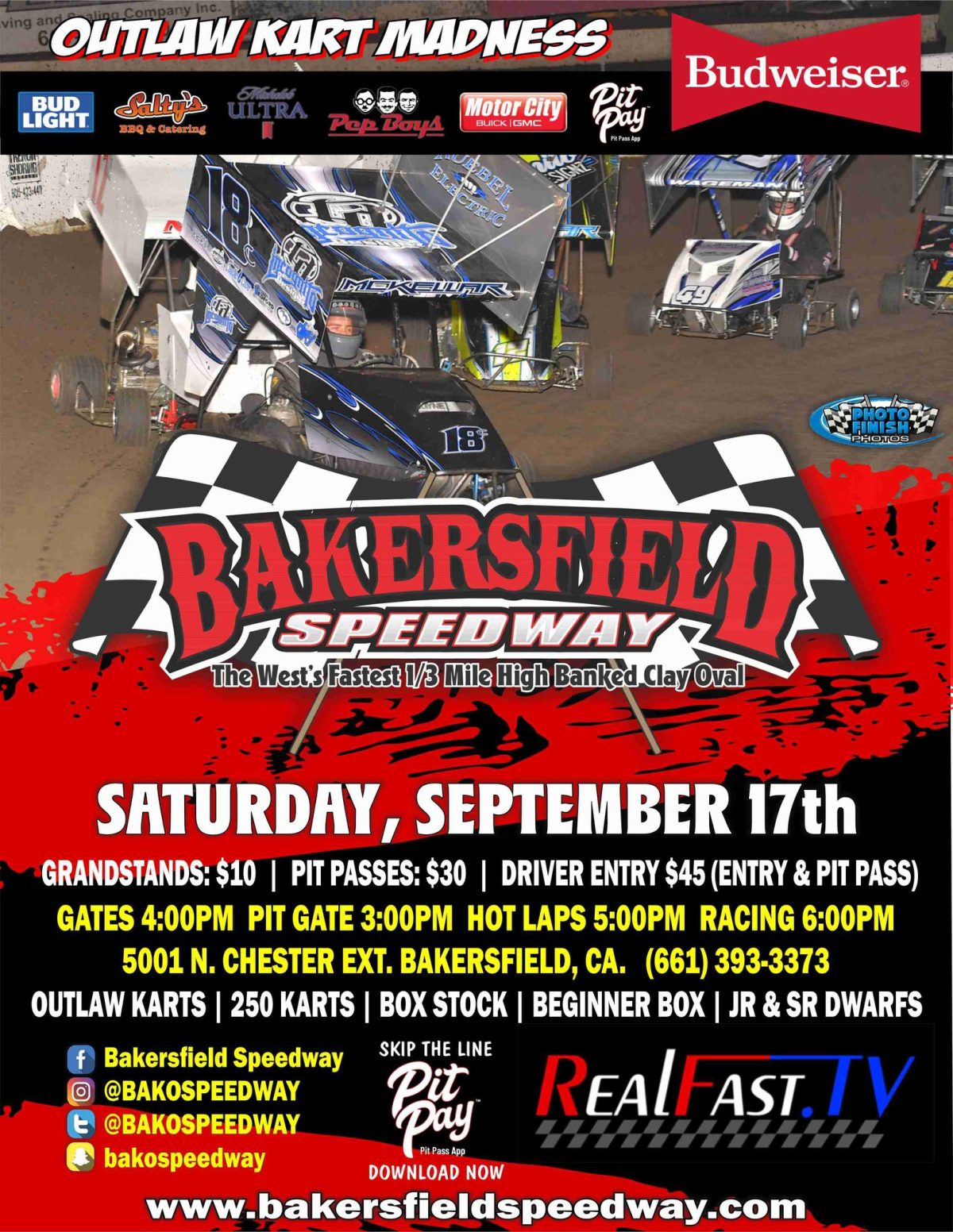 Bakersfield Outlaw Karts and Mini Dwarfs Racing