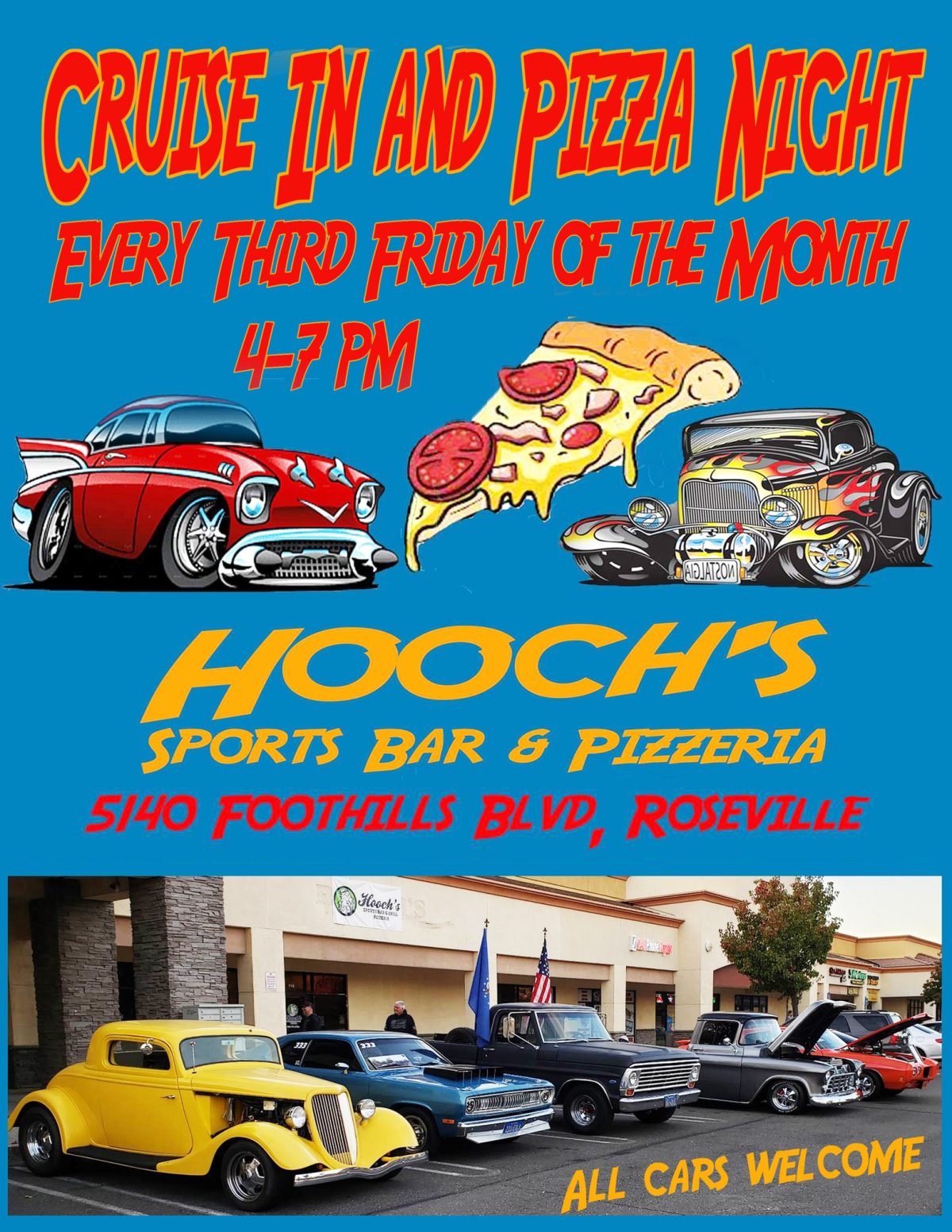 Hooch’s Cruise In and Pizza Night