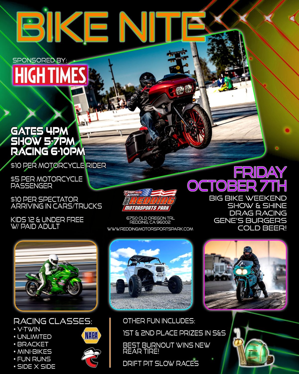 Redding Dragstrip Bike Night