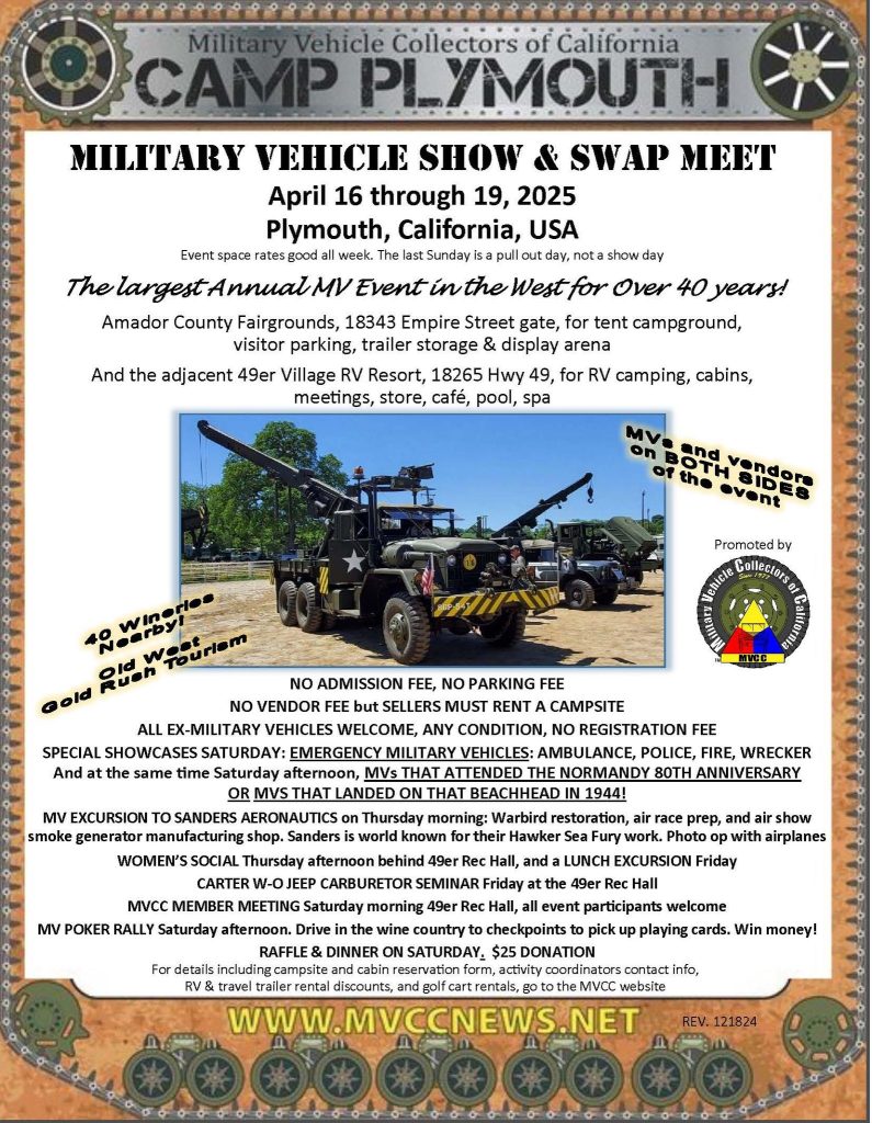 Camp Plymouth Military Vehicle Show & Swap Meet