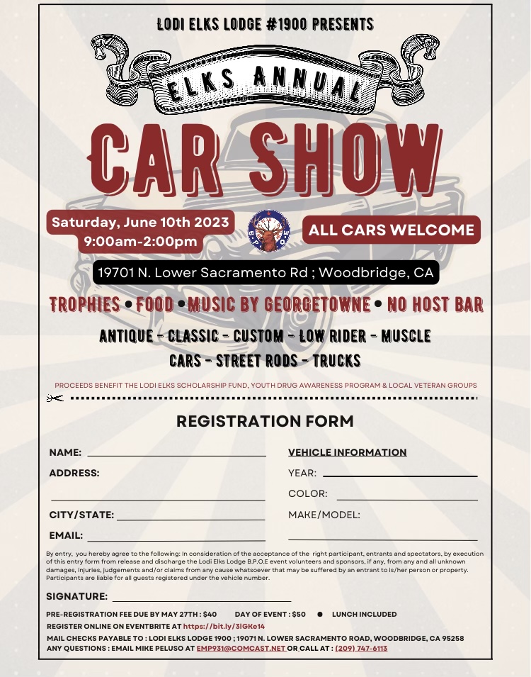 Lodi Elks Lodge Car Show
