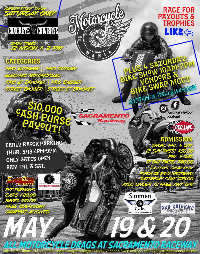 Motorcycle Mania Bike Show Drag Races & Swap Meet