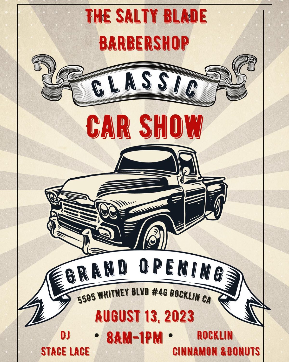 Salty Blade Barbershop Classic Car Show