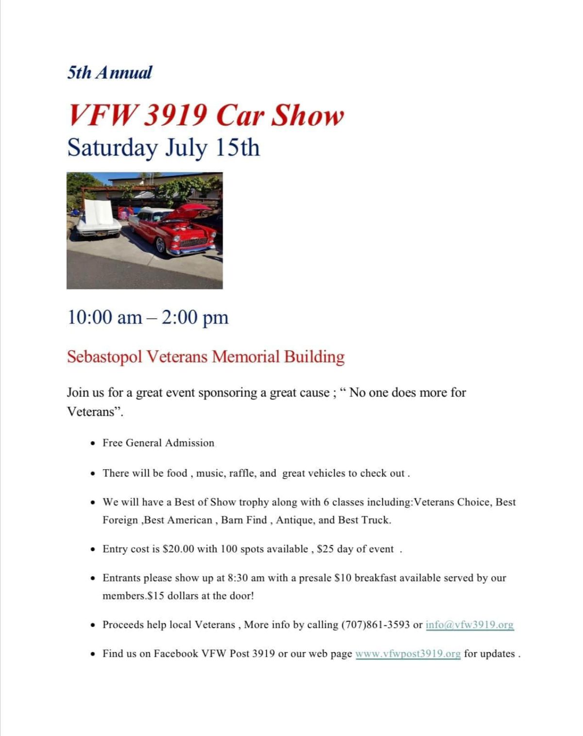 VFW 3919 Car Show