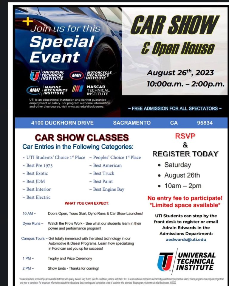 UTI Open House and Car Show NorCal Car Culture