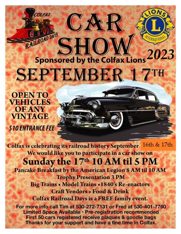 Colfax Railroad Days Car Show