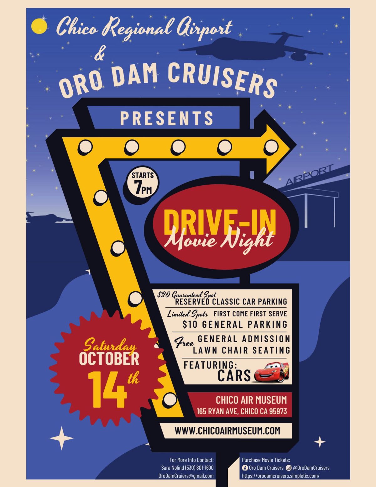 Oro Dam Cruisers Drive-In Movie Night