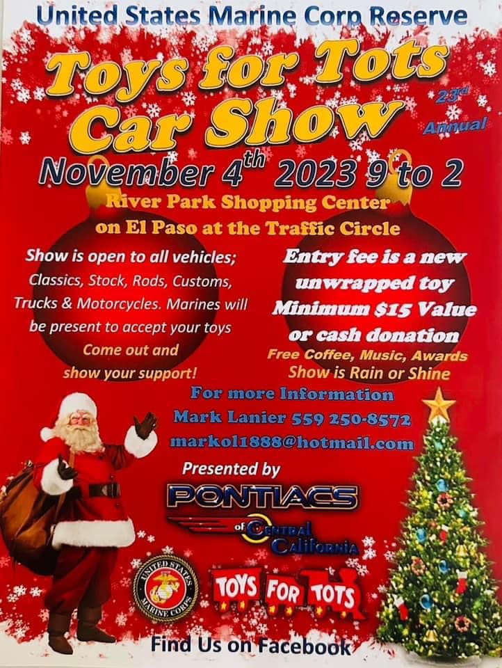 Pontiacs of Central California Toys For Tots Car Show