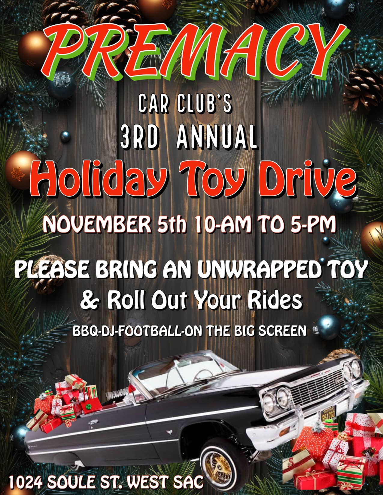 Premacy Car Club's Toy Drive