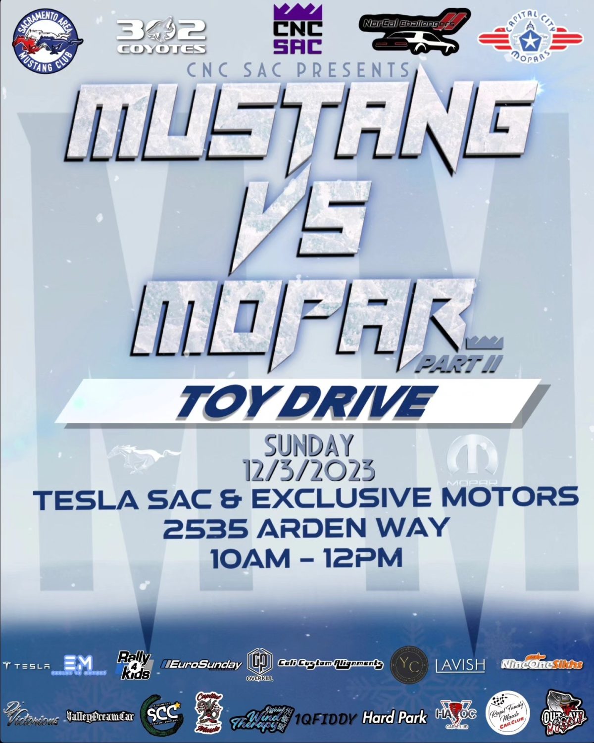 Mustang vs Mopar Toy Drive