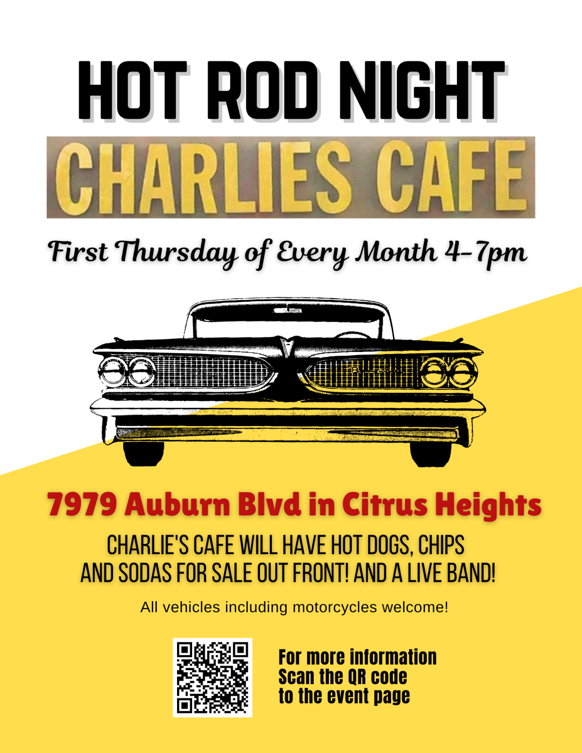 Hot Rod Night at Charlie’s Cafe