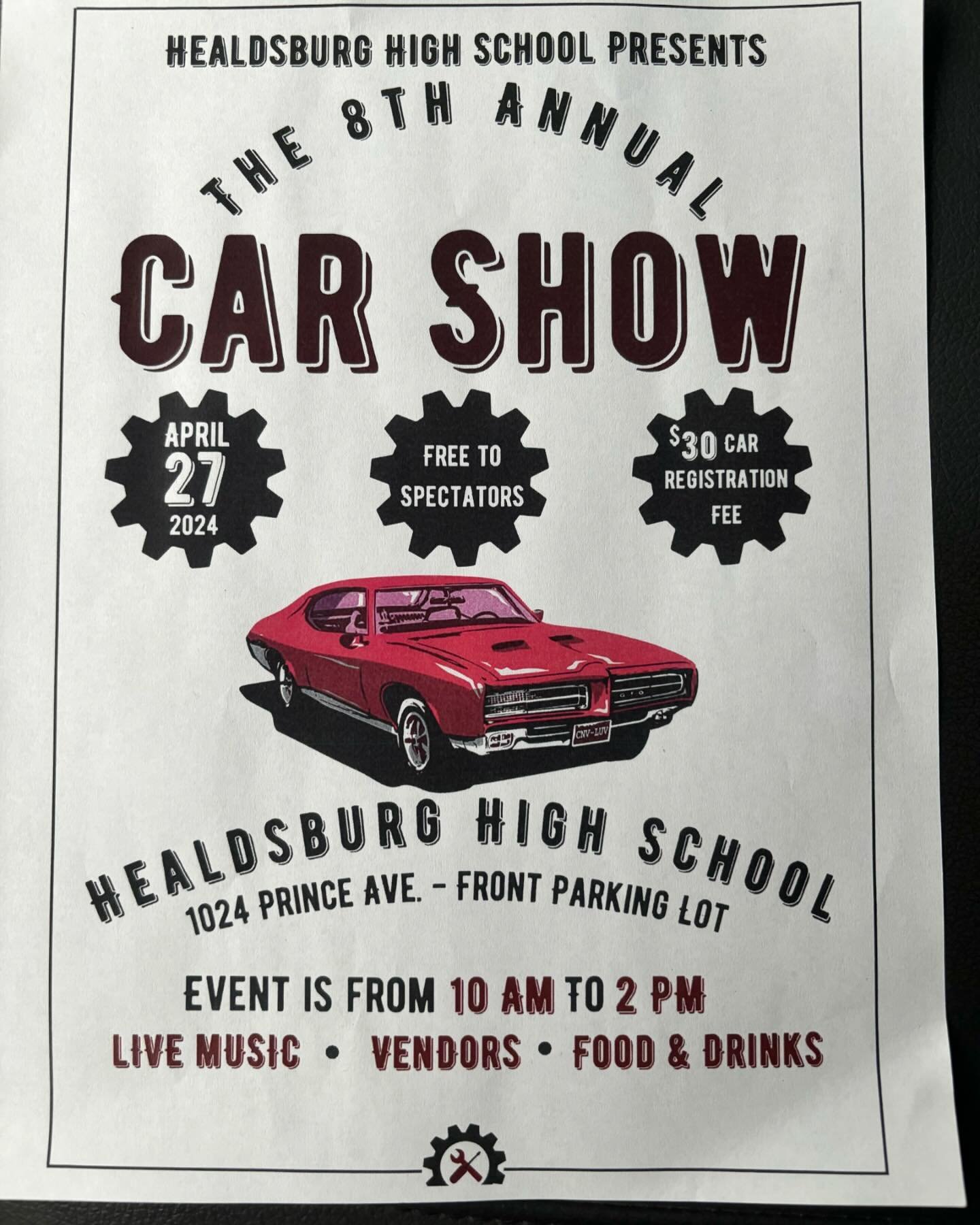 Healdsburg High School Car Show