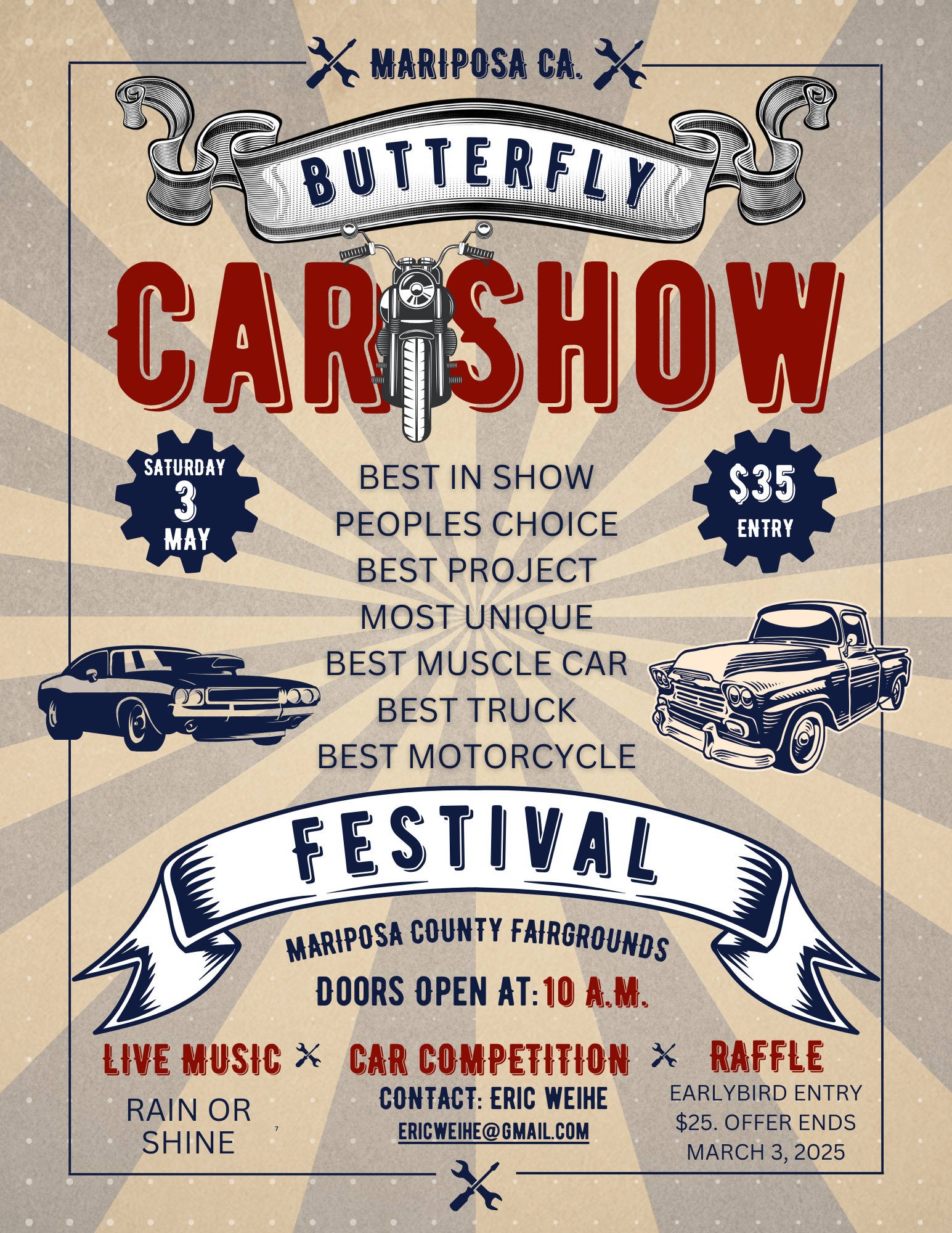 Mariposa Butterfly Festival Car Show