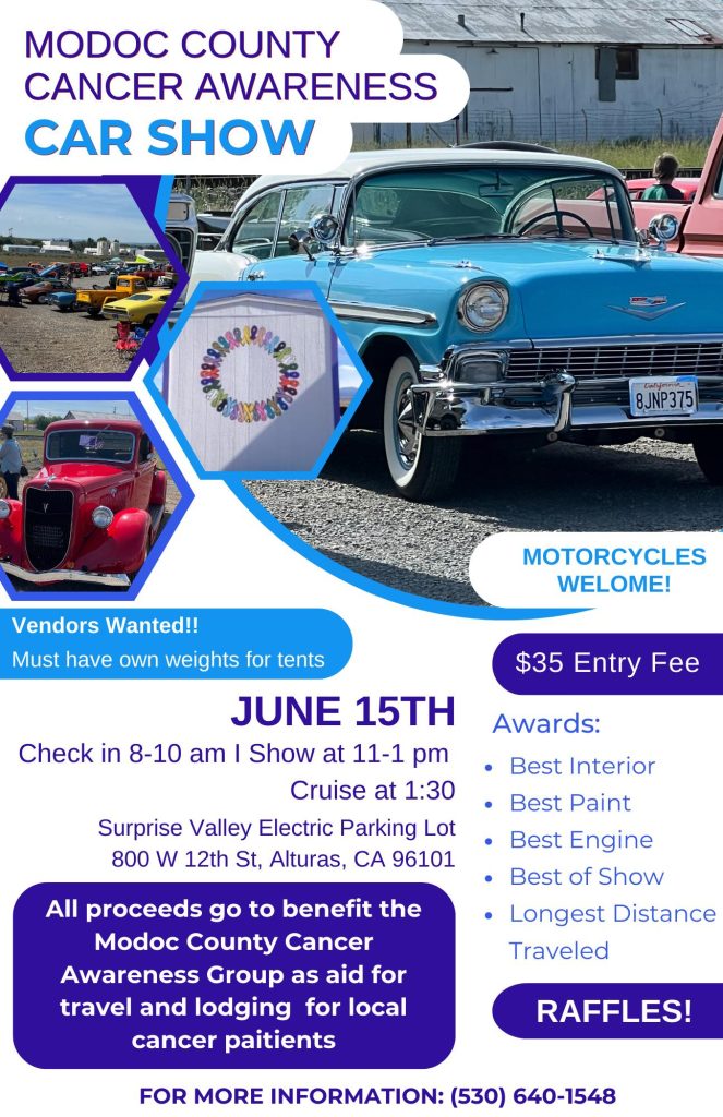 Modoc County Cancer Awareness Car Show