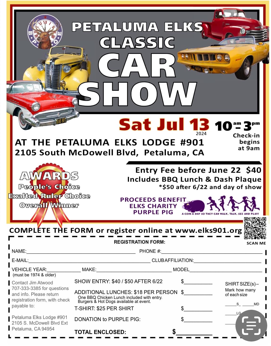 Petaluma Elks Classic Car Show