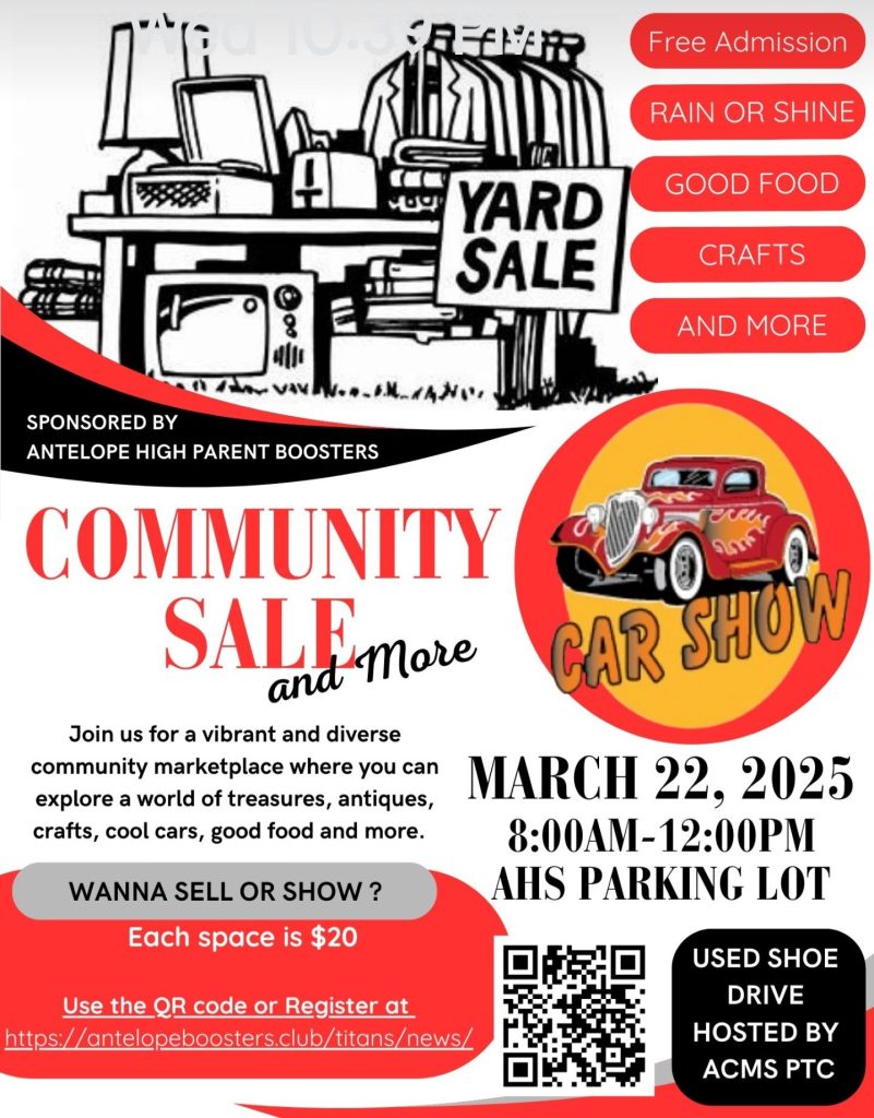 Community Sale and More Car Show